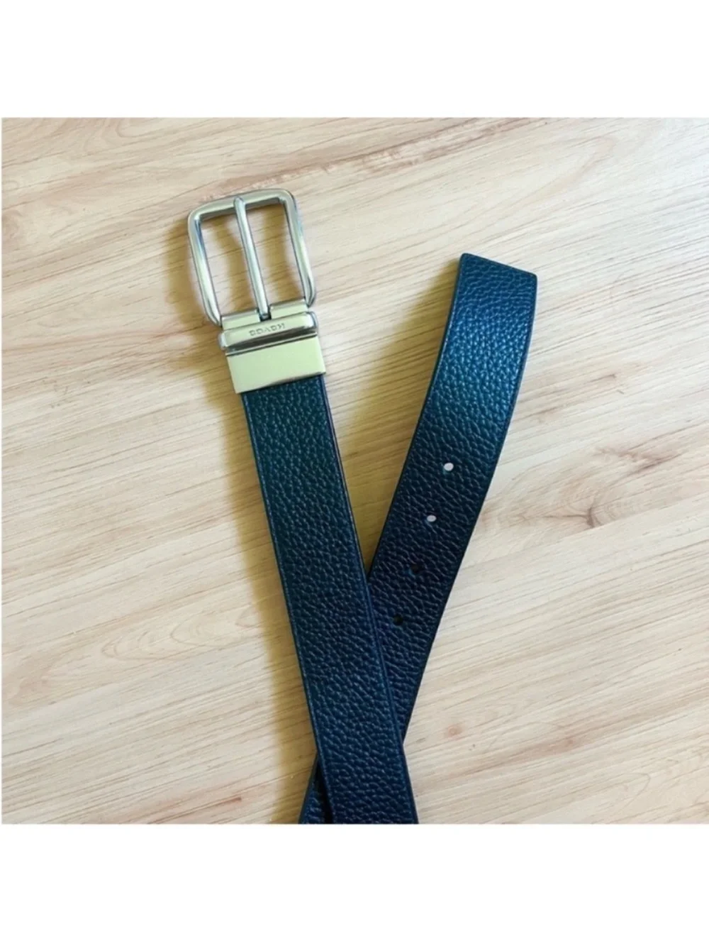 Coach Harness Buckle Cut To Size Reversible Belt, 38 Mm